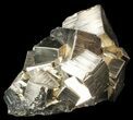 Cubic Pyrite Crystal Cluster - Peru #44578-1